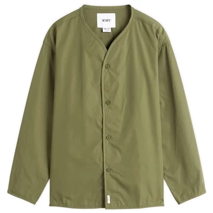 Бейсбольная рубашка WTAPS с длинным рукавом olive drab