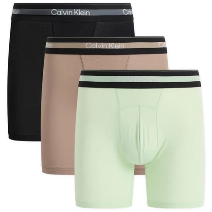 Мужские боксеры CK Icon Sport 3шт., черн/коричн/мят