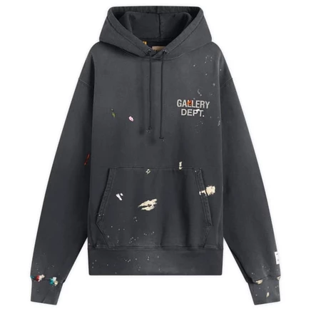 Мужская худи Gallery Dept GD Paint Logo, винтажно-черная