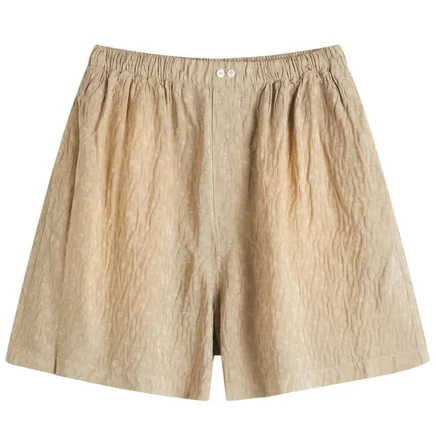 Жаккардовые шорты Acne Studios с монограммой в тон warm grey