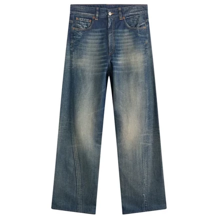 Мужские широкие джинсы MM6 Maison Margiela Relaxed Fit, голубые