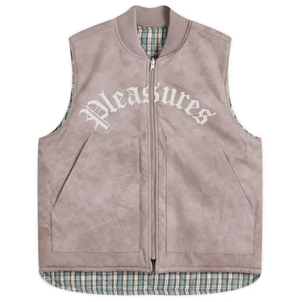 Мужская двусторонняя жилетка Pleasures Horns, лиловая