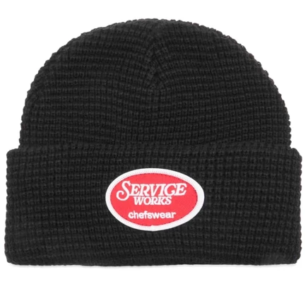 Мужская шапка Service Works Waffle Patch, черная