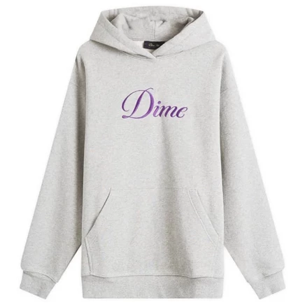 Мужское худи Dime Cursive, серый меланж