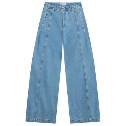 Мужские джинсы YMC Displaced Seam, широкие, синие