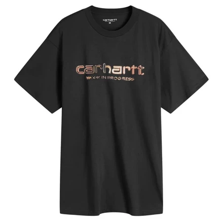 Футболка с надписью Carhartt WIP Solar Chrome Script black