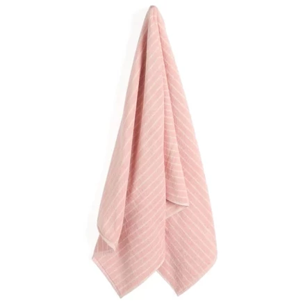 Банное полотенце Tekla Fabrics из органического хлопка, розовые полосы