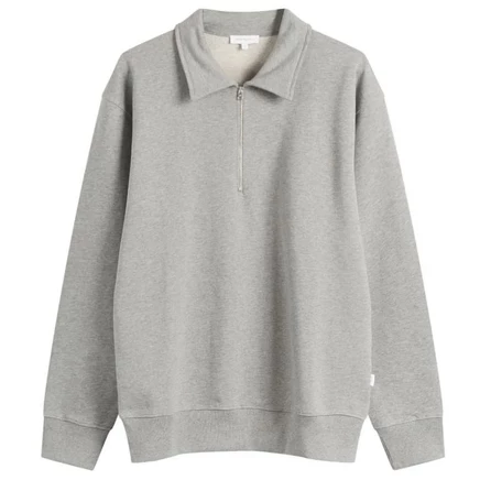 Мужской свитшот Norse Projects Standard Half-Zip, серый