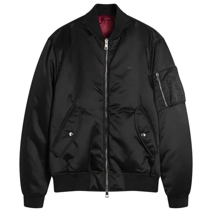 Мужская куртка-бомбер Gucci Heavy Nylon Canvas, черная
