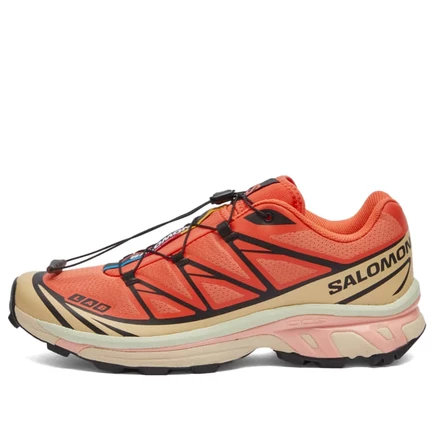 Кроссовки Salomon XT-6, кораллово-черные