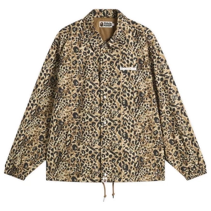 Мужская куртка A Bathing Ape Wild Leopard, бежевая