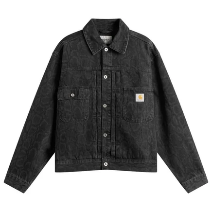Куртка Carhartt WIP Belmar с камуфляжем под змею черного цвета