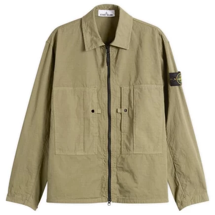 Мужская куртка-рубашка Stone Island Ripstop, зелёная