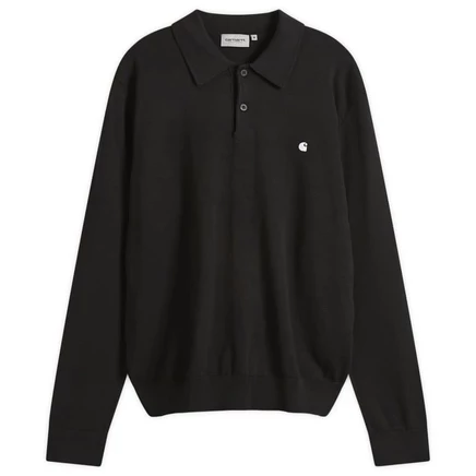 Мужское поло Carhartt WIP Madison Knit, черно-белое