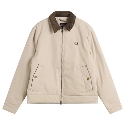 Мужская куртка-кабан Fred Perry из хлопка, тёплая овсяная