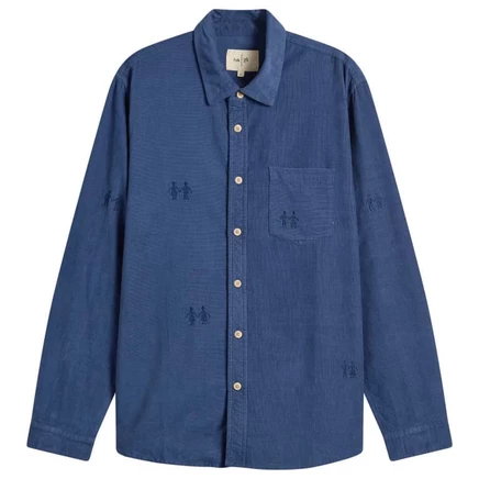 Мужская рубашка Folk Embroidery Direction, голубая