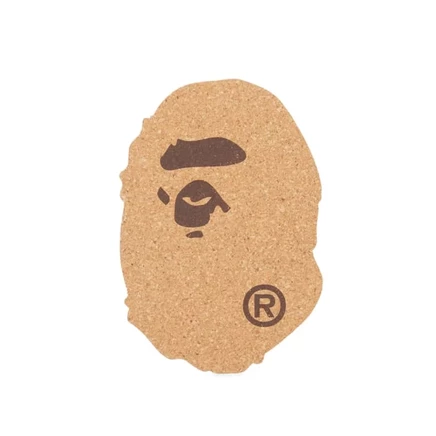 Пробковая подставка с головой купающейся обезьяны beige