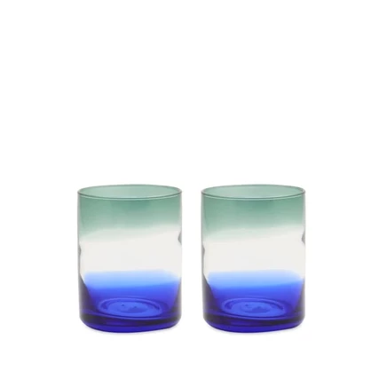 Набор стаканов The Conran Shop Ombre, 2 шт, кобальтово-зеленые