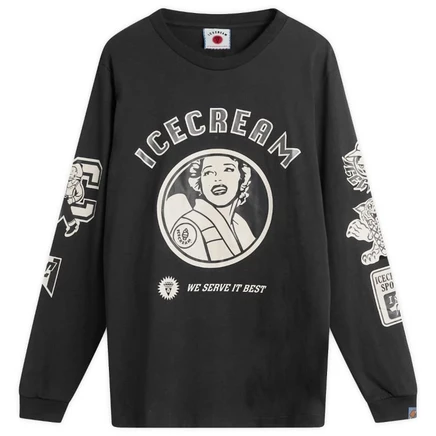 Футболка с длинным рукавом ICECREAM Multi Graphic black