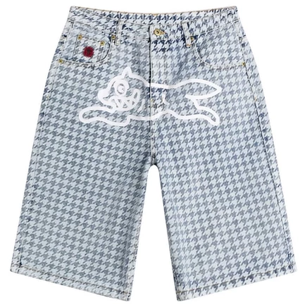 Джинсовые шорты ICECREAM Houndstooth, голубые