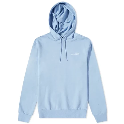 Толстовка с логотипом A.P.C. Item синяя