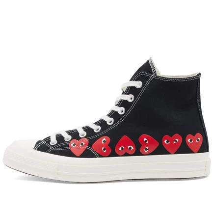 Мужские кеды Converse x Comme des Garçons Play, черные