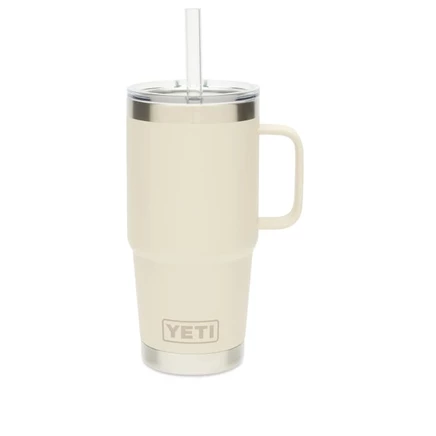 Термокружка Yeti Rambler 739 мл с трубочкой, тауп