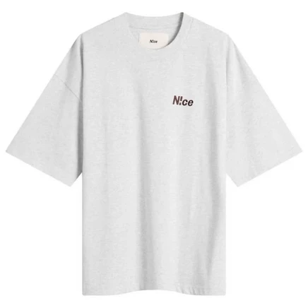 Мужская футболка N!CE Embroidered Logo, серая