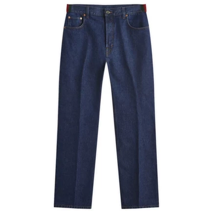 Мужские джинсы Gucci Tapered Tape, индиго