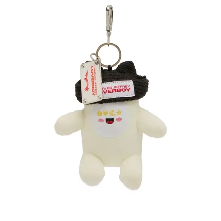Брелок Charles Jeffrey Loverboy Gromlin плюшевый, слоновая кость/черный