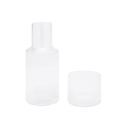 Набор графина ferm LIVING Ripple, 500/200 мл, прозрачный