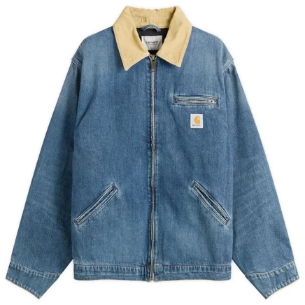 Мужская джинсовая куртка Carhartt Detroit, синяя/коричневая