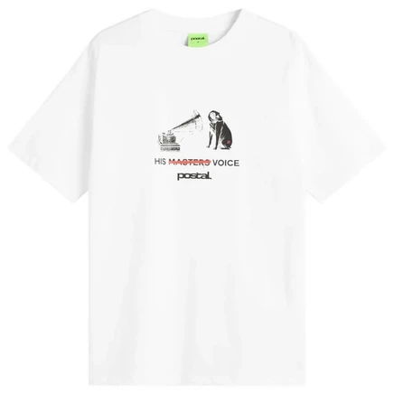 Мужская футболка Postal His Masters Voice, белая