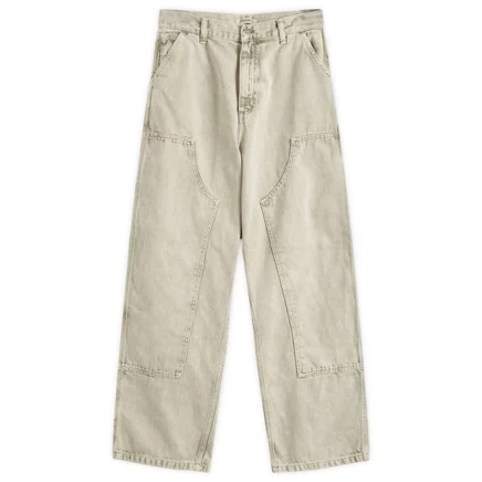 Мужские джинсы Carhartt WIP Brandon Double Knee из хлопка, зеленые