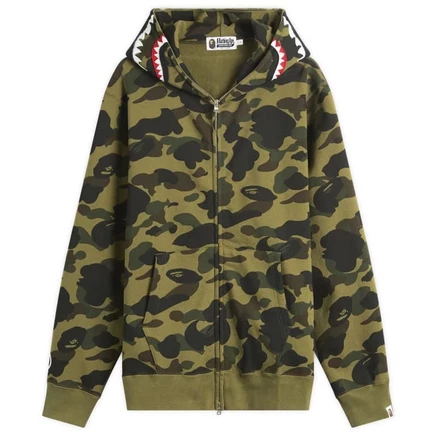 Толстовка с капюшоном Bathing Ape 1st Camo Shark на молнии