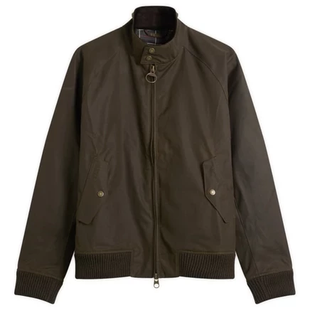 Мужской бомбер Barbour x Baracuta Porton Wax, оливковый