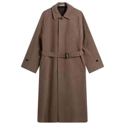 Женское пальто Auralee Mosser Soutien Collar, коричневое