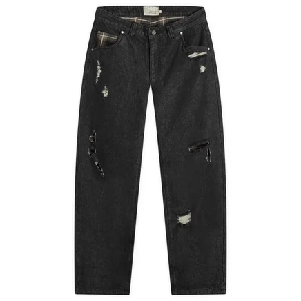 Мужские джинсы Dime Secret Baggy, выцветшие черные