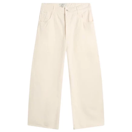 Мужские джинсы Studio Nicholson Paolo 14oz широкие, слоновая кость