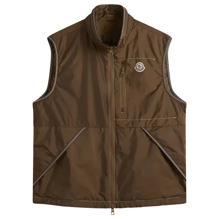 Мужской жилет Moncler Ansiei водоотталкивающий, коричневый