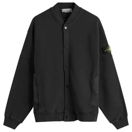 Флисовая куртка-бомбер Stone Island Old Effect black