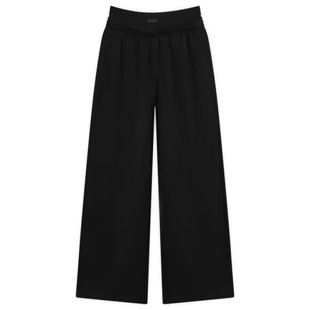 Брюки Skims Cotton Fleece Boxer Wide Leg, черные