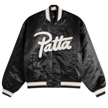 Атласная университетская куртка с логотипом Patta Script