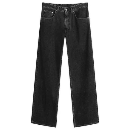 Мужские широкие джинсы MM6 Maison Margiela, черные