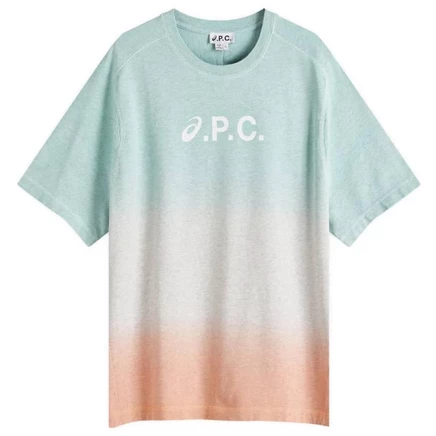 Мужская футболка A.P.C. x Asics Wind Logo, разноцветная