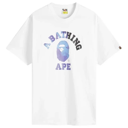 Футболка с надписью Bathing Ape Tie Dye College