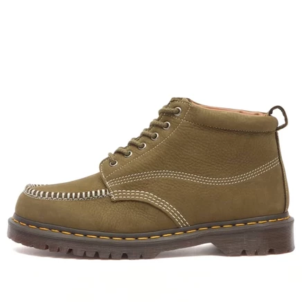 Мужские ботинки Dr Martens Lowell Chukka из нубука, оливковые