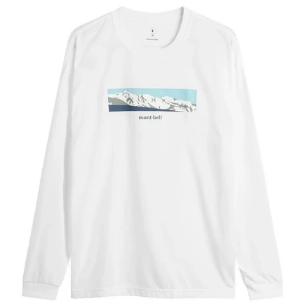 Мужской лонгслив montbell wickron mountain range, белый
