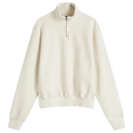 Мужской свитшот Les Tien Yacht Half Zip, цвета слоновой кости