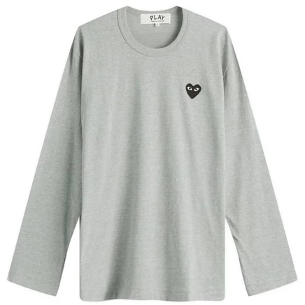 Футболка Comme des Garcons Play с длинным рукавом grey & black